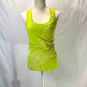 Athleta Racerback Lime Green Athletic Tank Top with Built in Sports Bra …